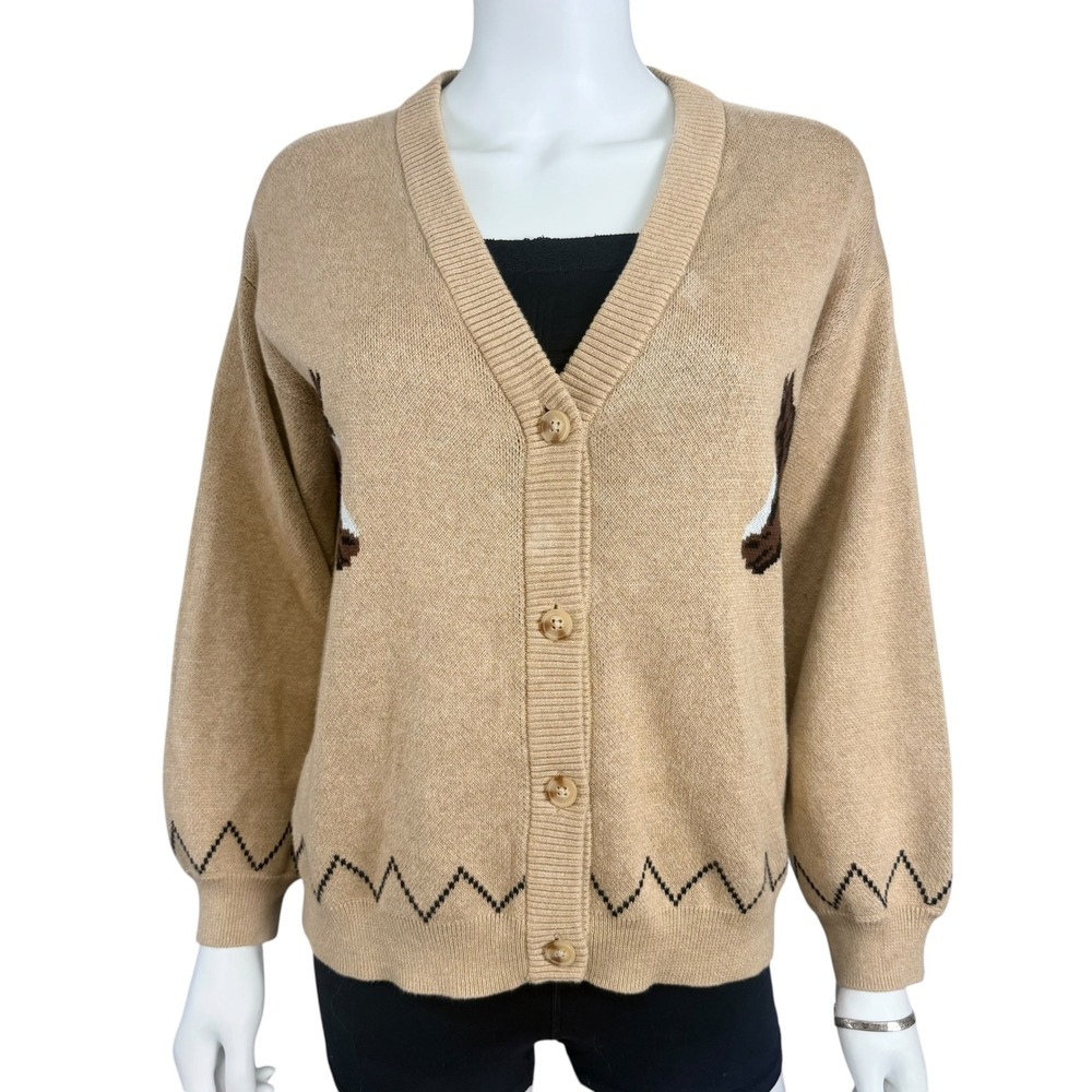 Old Navy Horse Cardigan Western Cowboy Ranch Grandpa Core Cozy Knit Indie XL